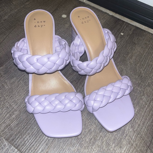 A New Day Women's Light Purple Braided Heels - Picture 2 of 3